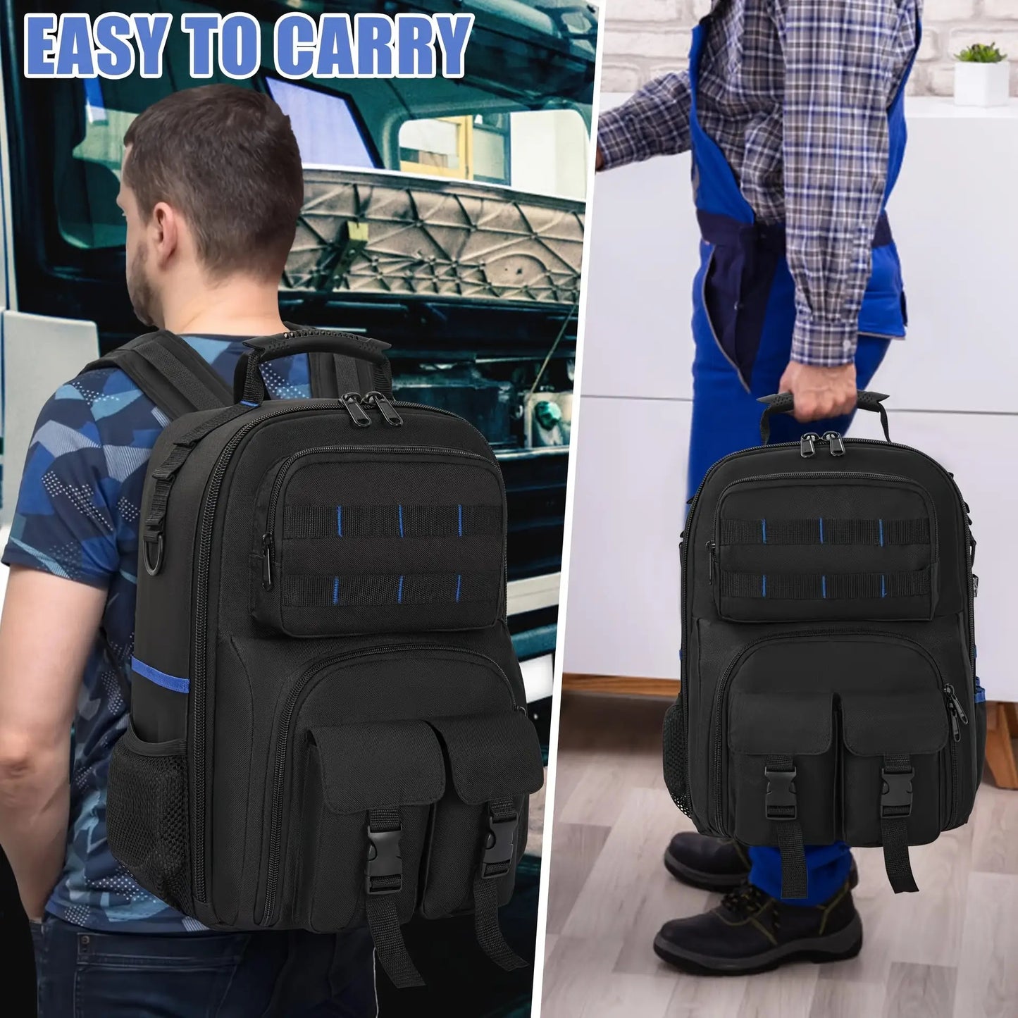 Heavy-Duty Electrician Tool Backpack