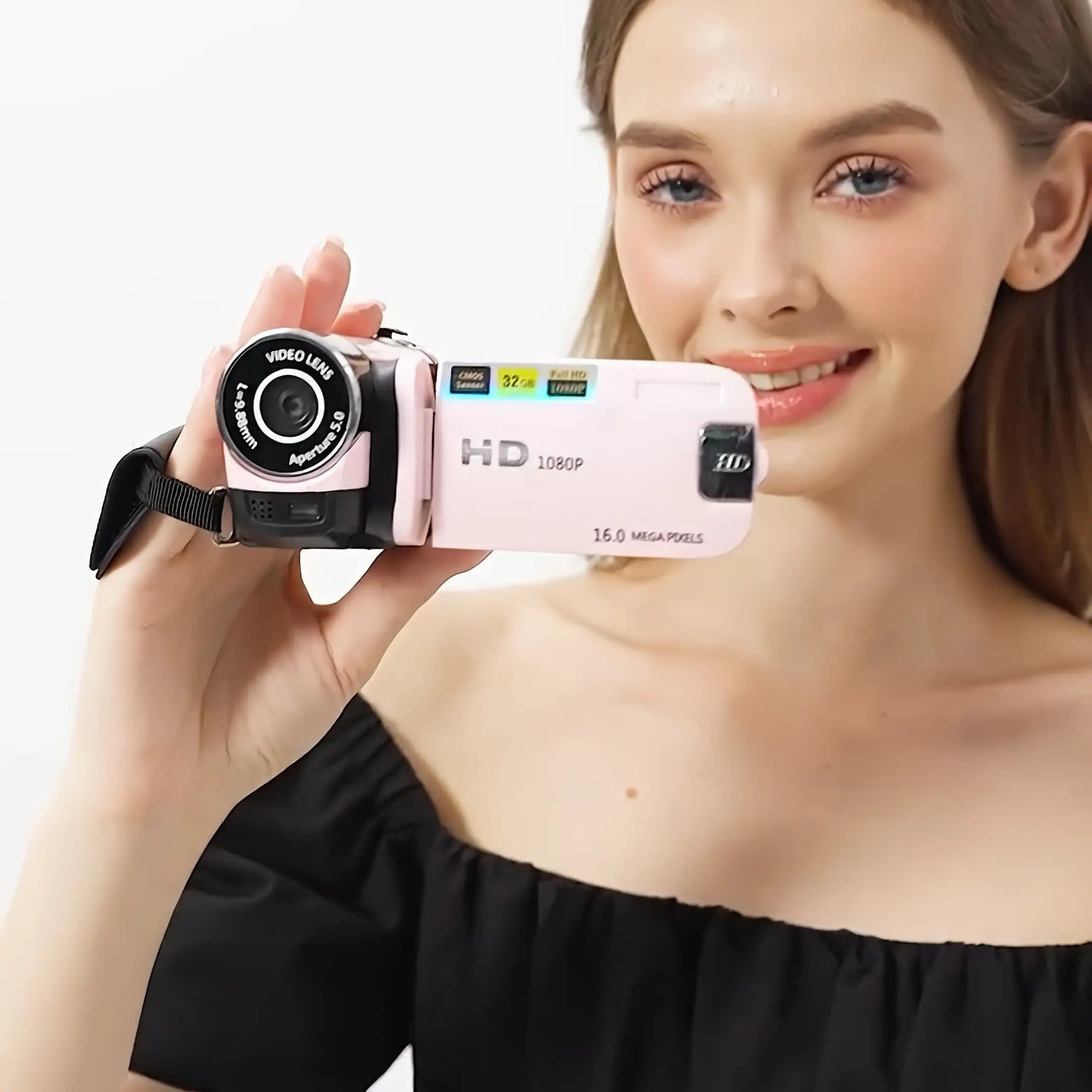 A Camera with A 270° Rotating LED Flip Screen