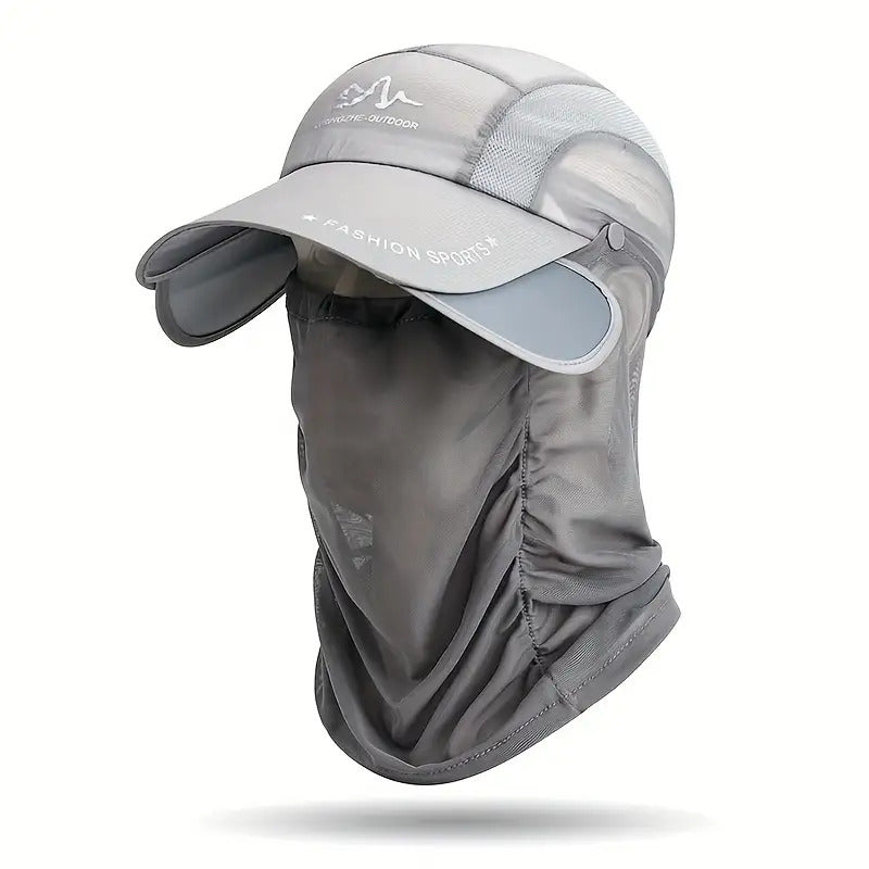 3pcs Men'S Adjustable Baseball Cap with Removable Neck Guard