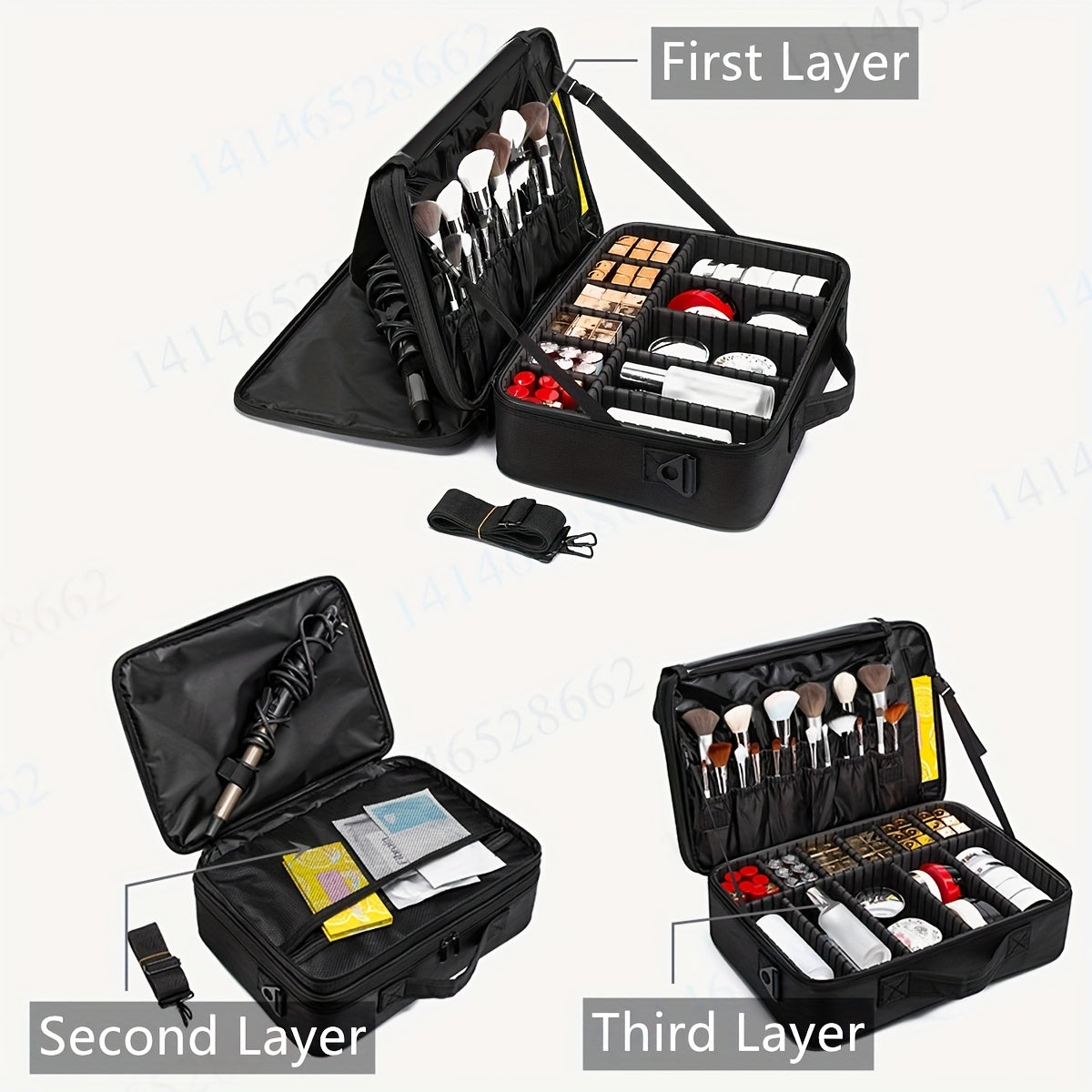1pc Large Capacity Waterproof Cosmetic Organizer Case
