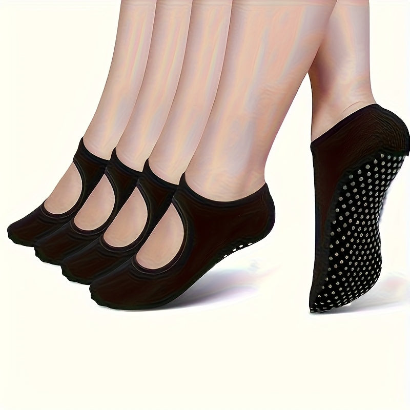5 Pairs Anti-Slip Women's Professional Yoga Socks