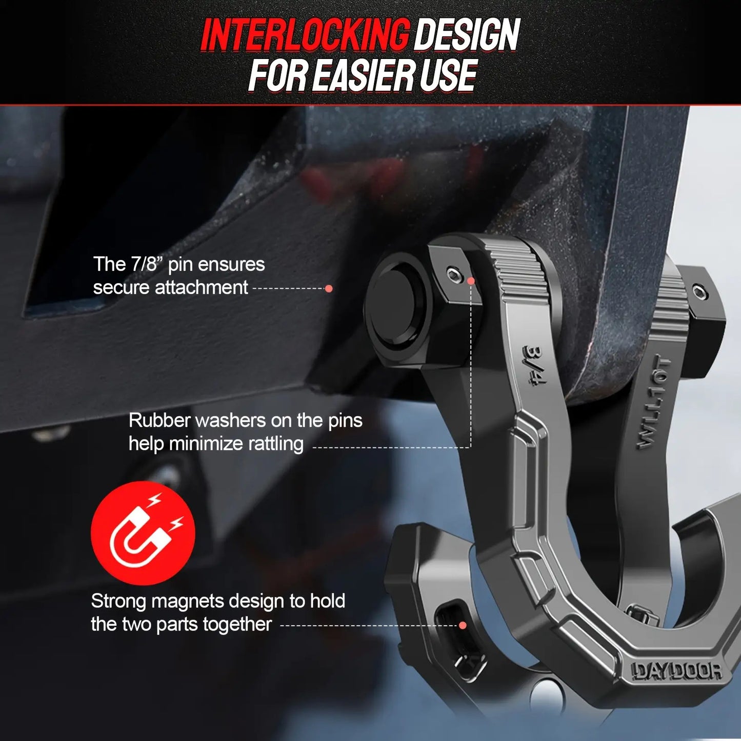 5,000Lbs Break Strength Towing Winch Shackles