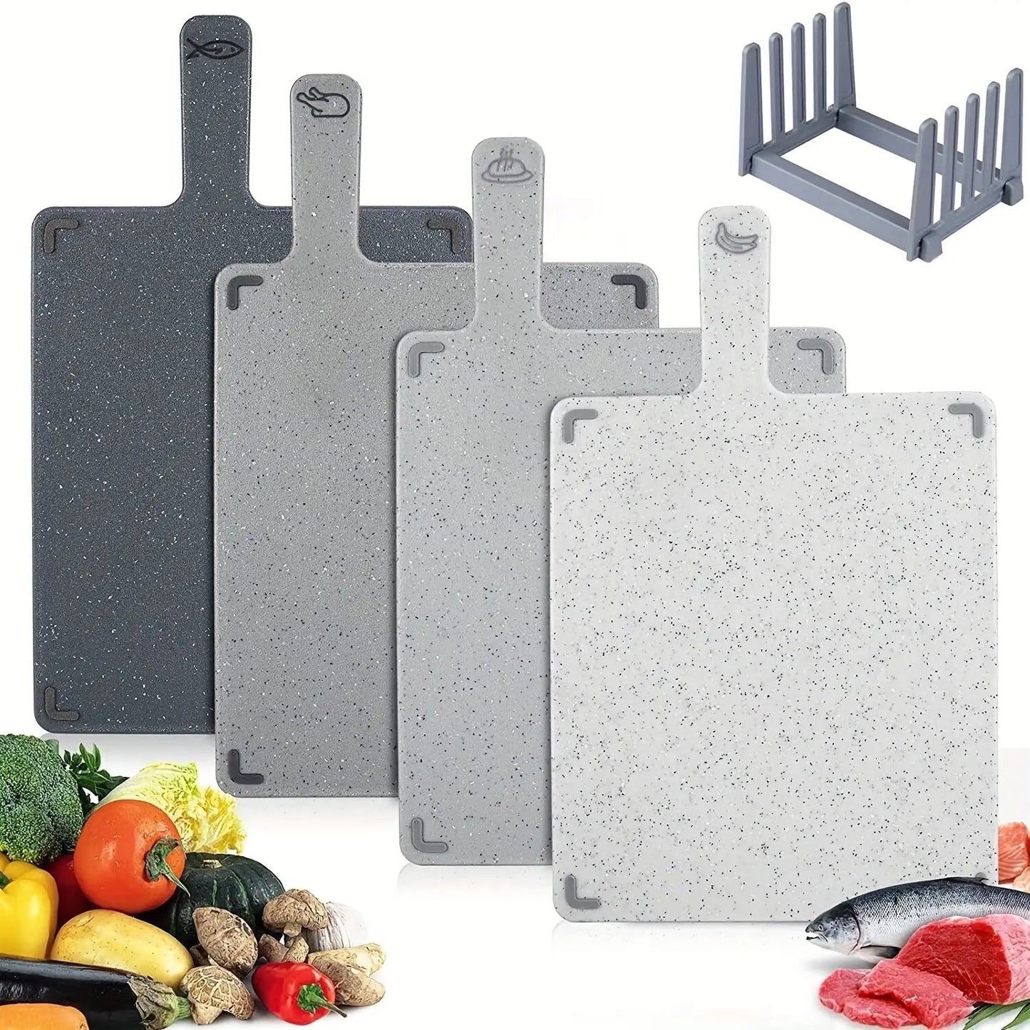 4-in-1 Durable Kitchen Cutting Board Set