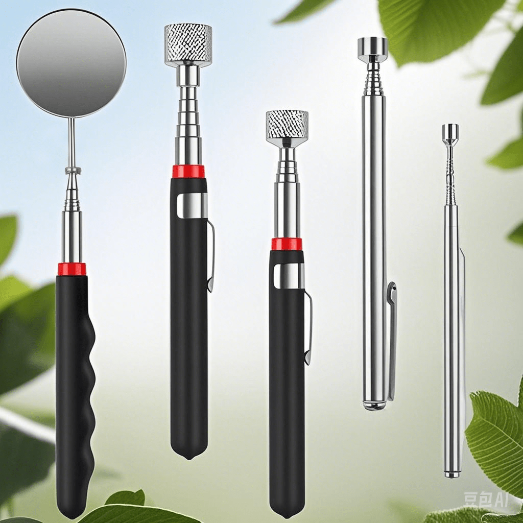 A Set of 5pcs Retractable Magnetic Pick-up Tool Sui