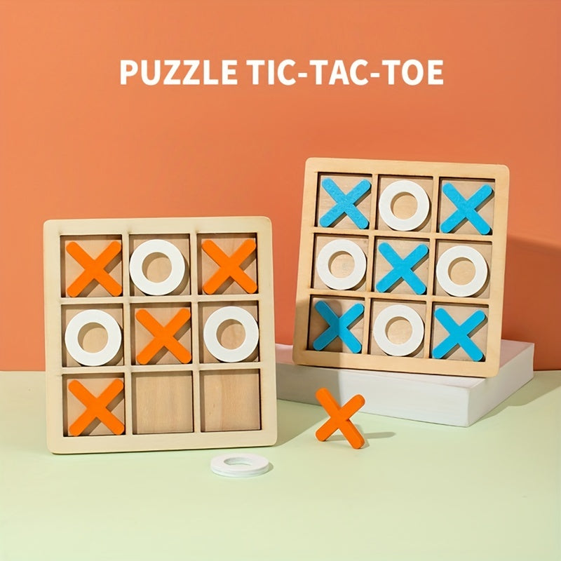 Wooden XO Chessboard,Children's Puzzle