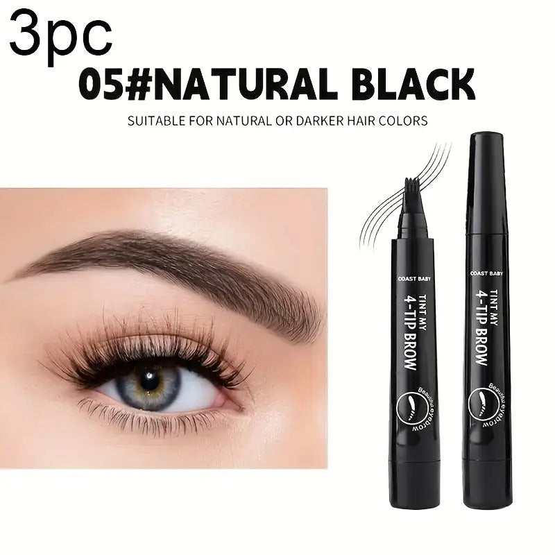 3pcs Four-pronged Eyebrow Pencil for Beginners Can Easily Get on It