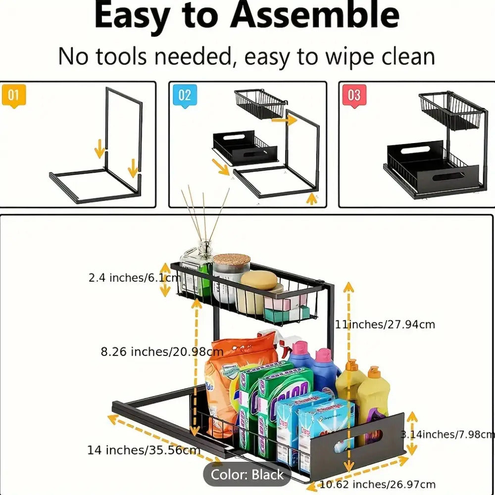 2 Tier Under Sink Organizers And Storage