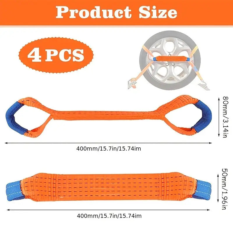 Four Universal Vehicle Transport Straps