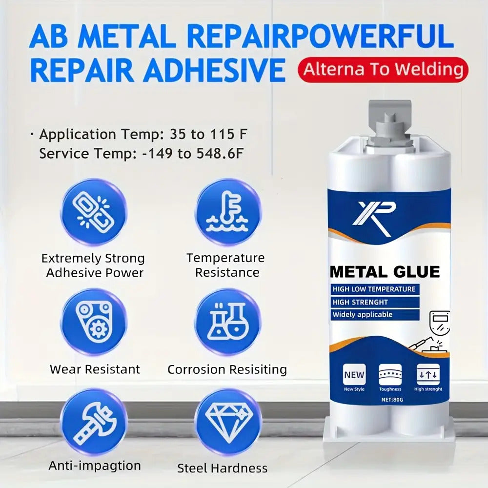 6pcs Metal Glue Professional Grade Metal to Metal Glue Bonding Repair