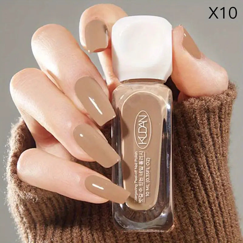 6pcs/SET-10ml Nail Polish Quick Drying Water-Based Off Nail Polish
