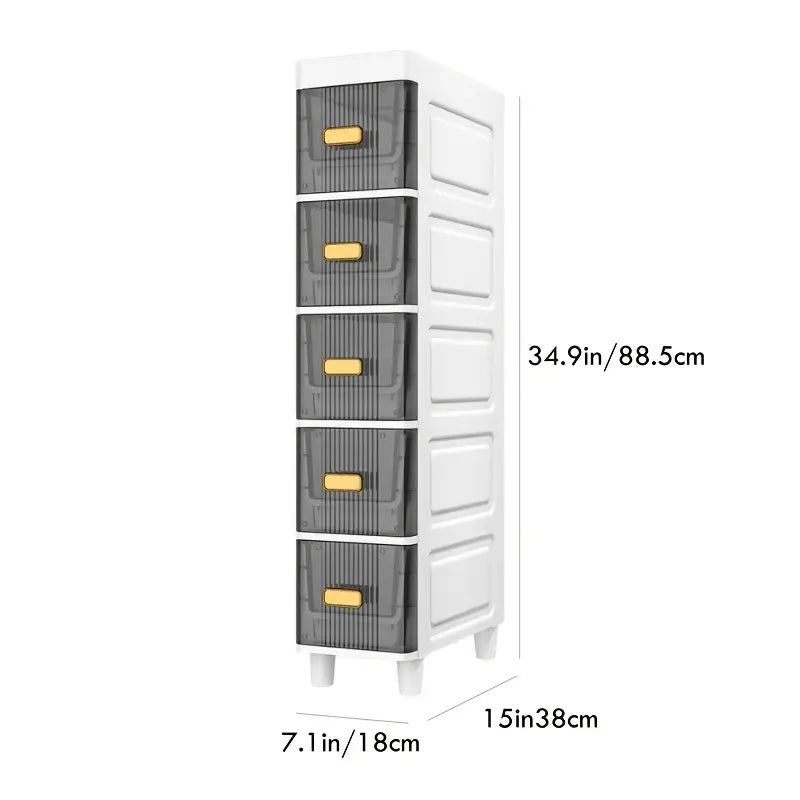 Storage Cabinet with Drawers - Stacking Plastic Organizer