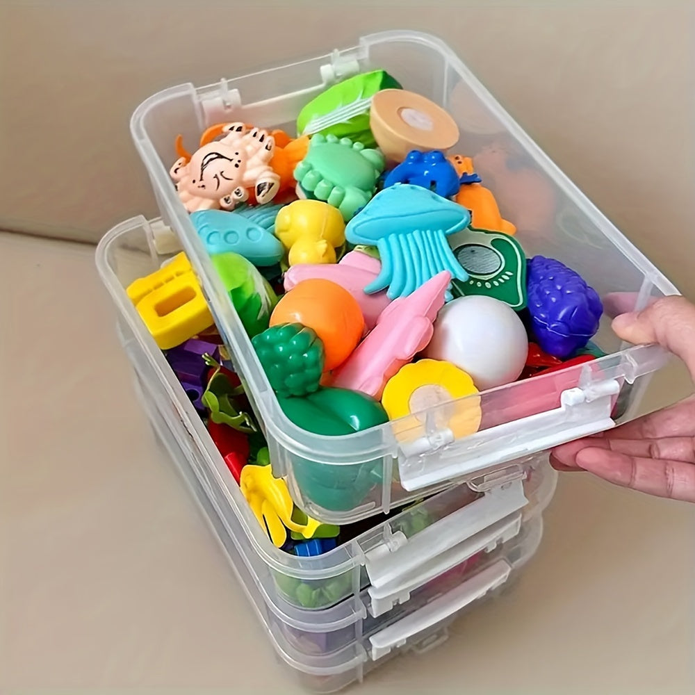 4-Layer Stackable Transparent Plastic Storage Box