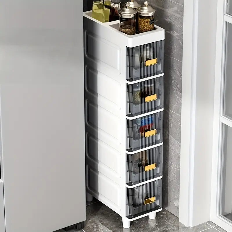 Storage Cabinet with Drawers - Stacking Plastic Organizer