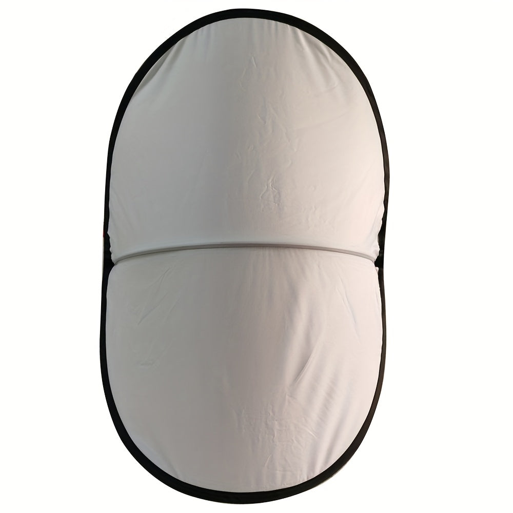 6-Rib Dual-Deflect Neck Strap Umbrella - Manual Open/Close Portable Sun Hat