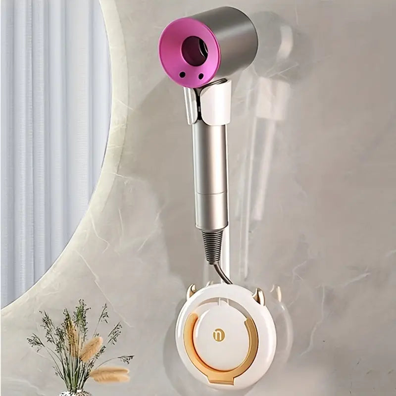 Universal Traceless Wall Mounted Hair Dryer Storage Rack