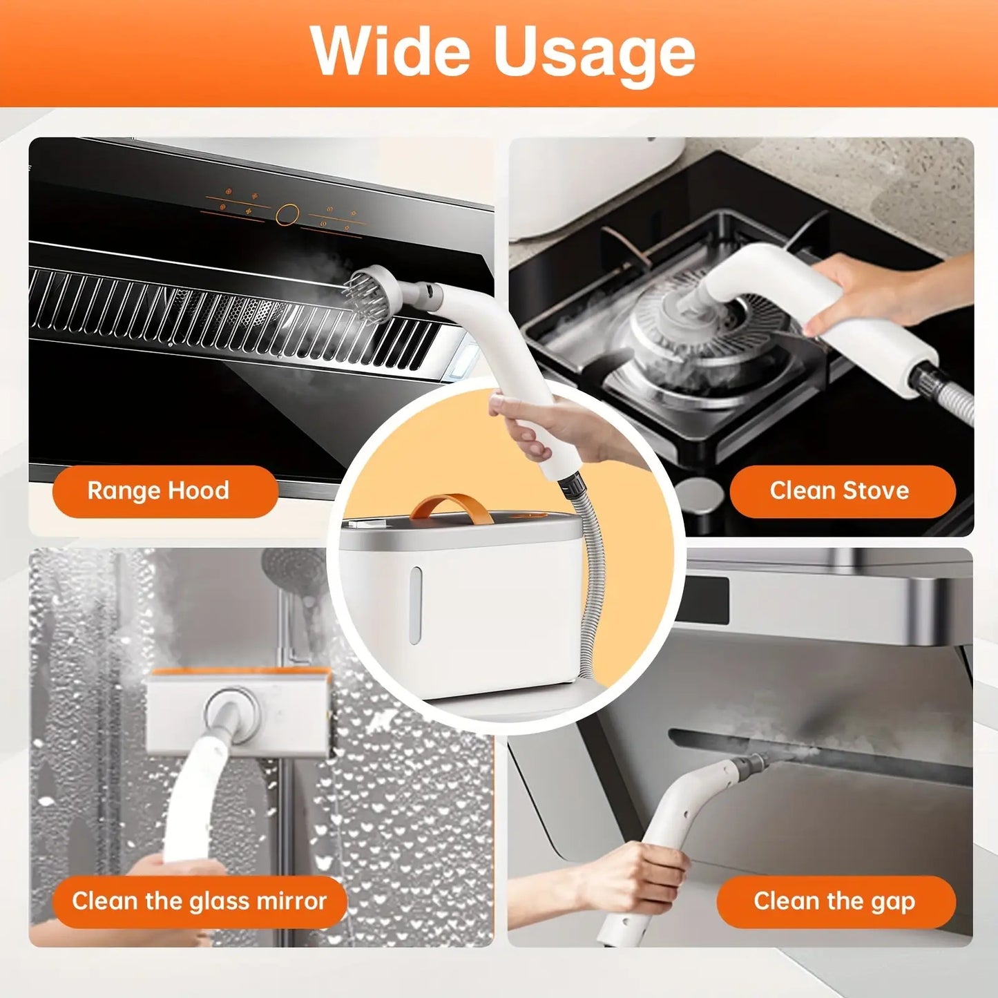 1-Pack Heavy-Duty Handheld Steam Cleaner