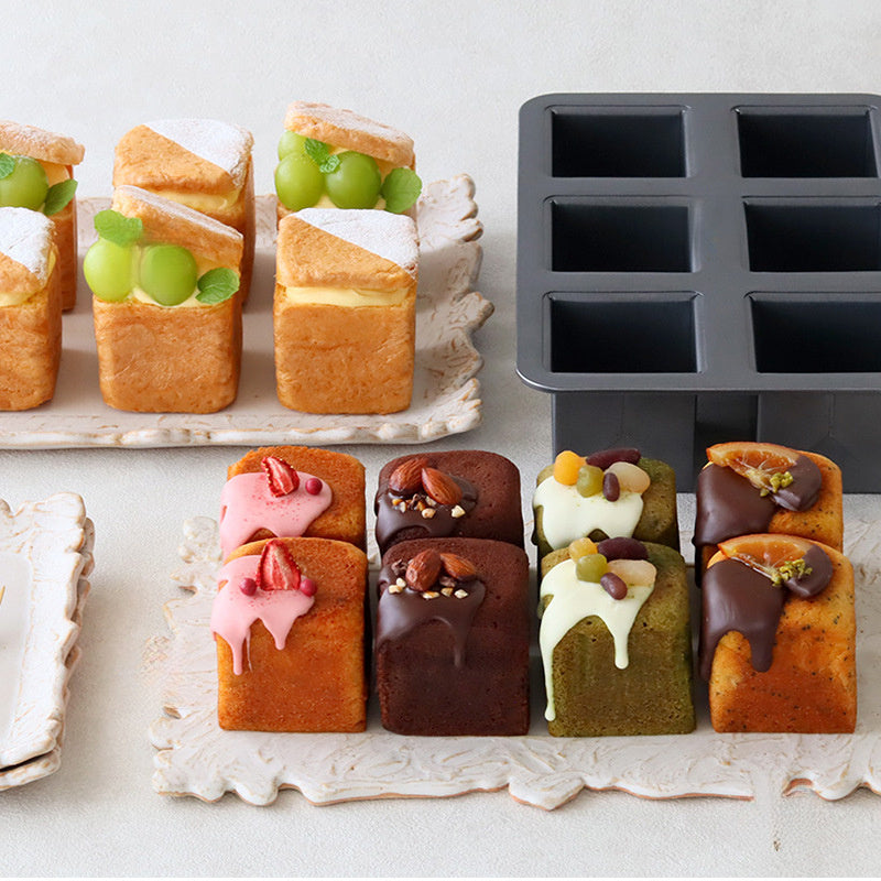 6-Cavity Non-Stick Carbon Steel Baking Mold with Lids