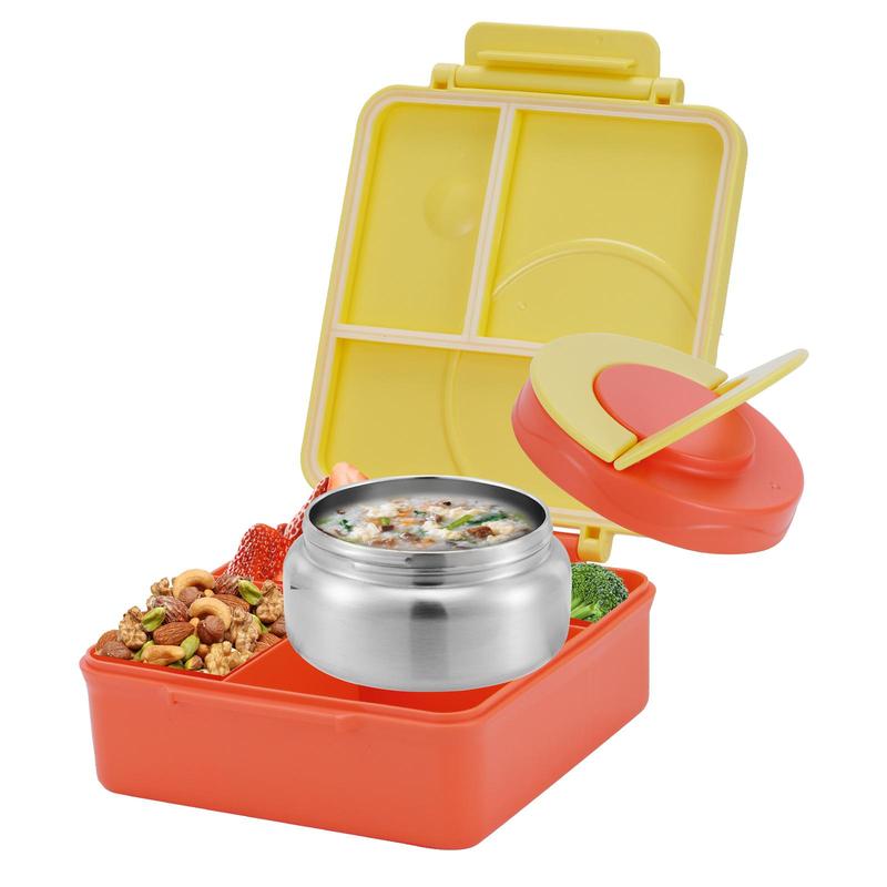 4-compartment Bento Lunch Box with Soup Cup
