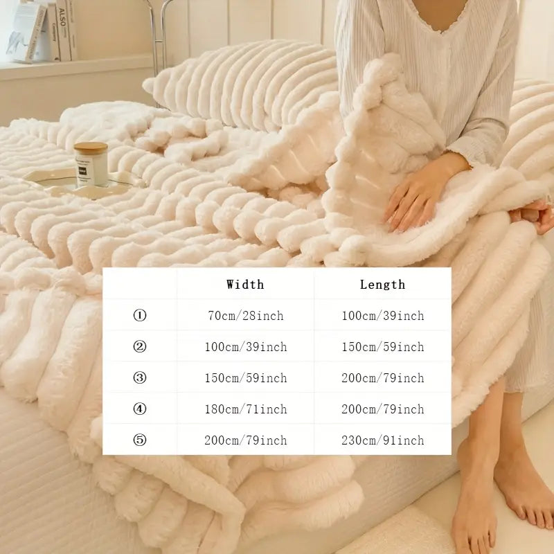 Ultra-Soft Faux Rabbit Fur Blanket