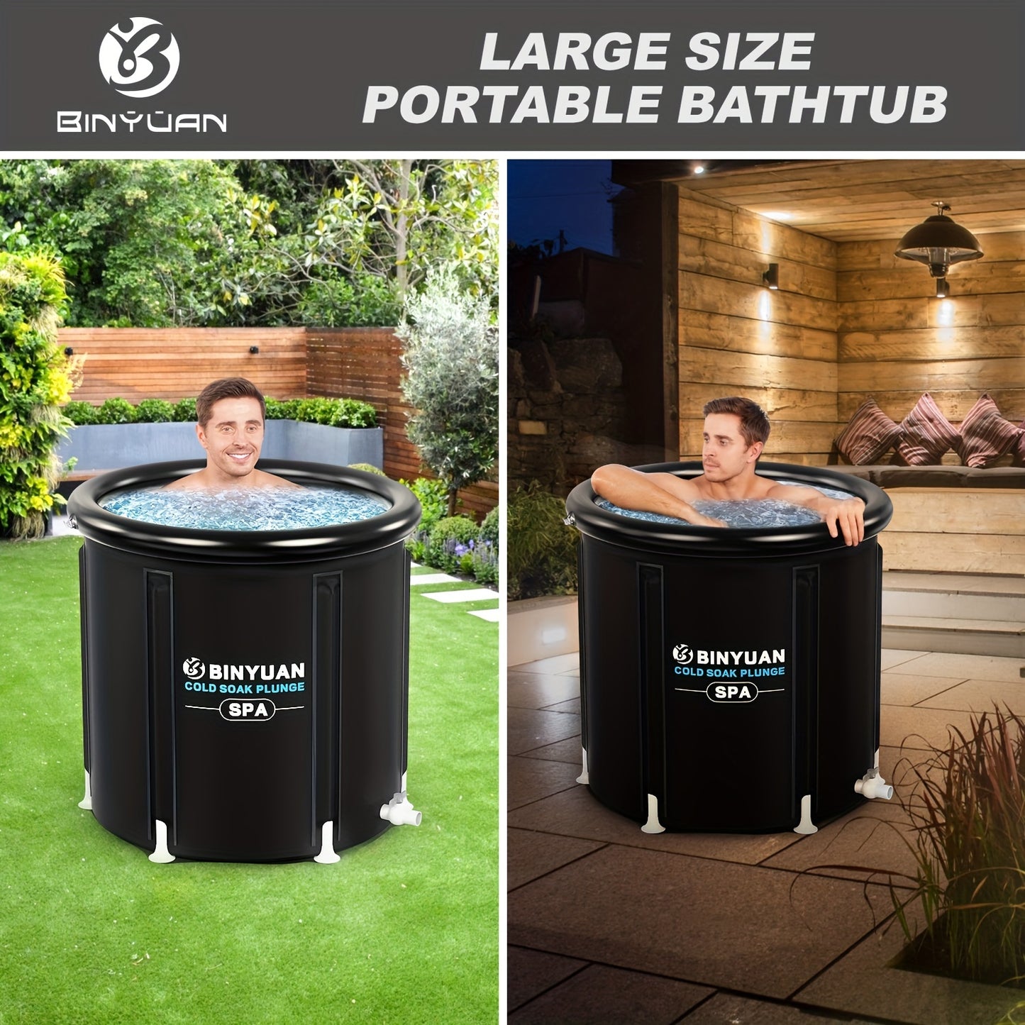 100 Gallon Cold Tub,Hot And Cold Dual-use Bathtub