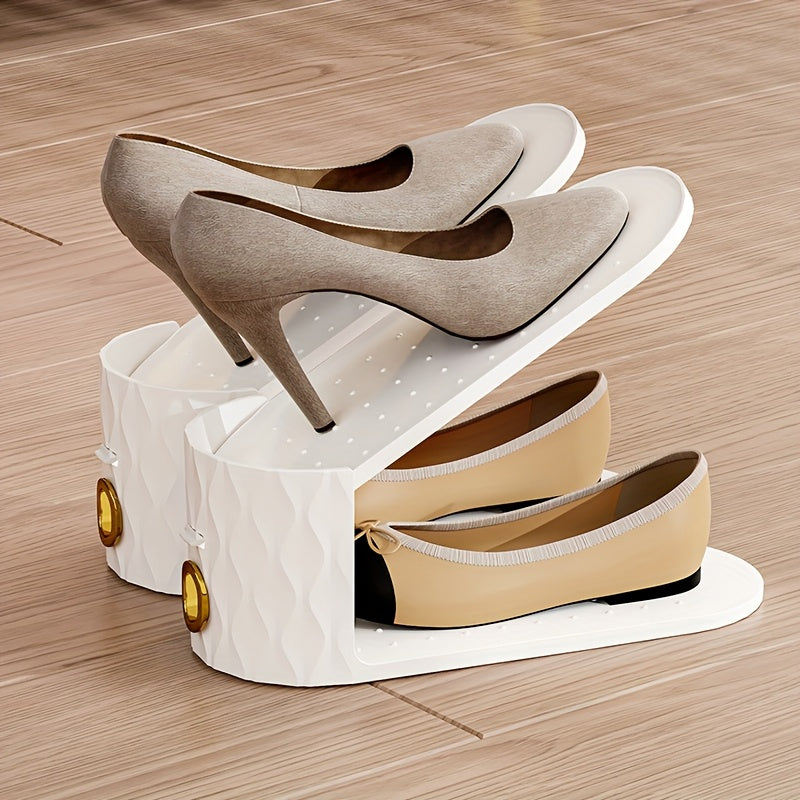 10-Pack Adjustable Plastic Shoe Racks