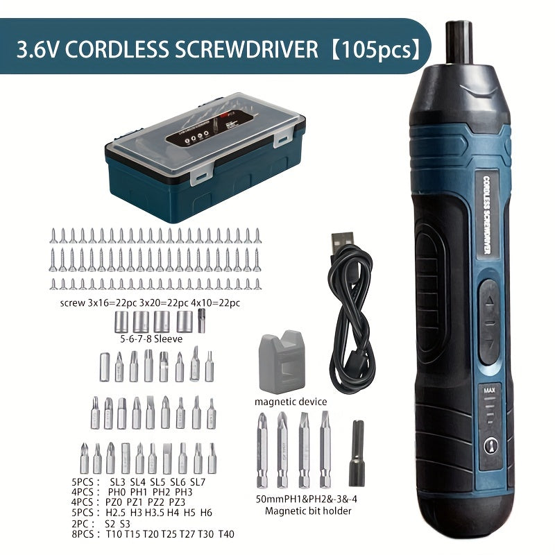 3.6V lithium cordless screwdriver Cordless Electric Screwdriver Set