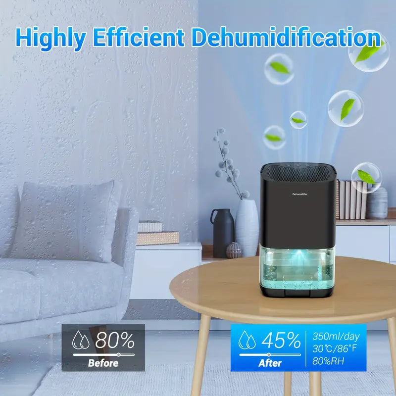 Ultra Quiet & Auto Shut Off LED Portable Mini Dehumidifier For For