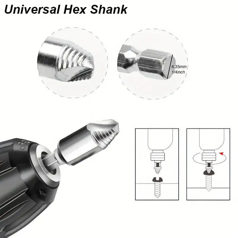 A set of 5 Damaged Screw Extractor Drill Bit