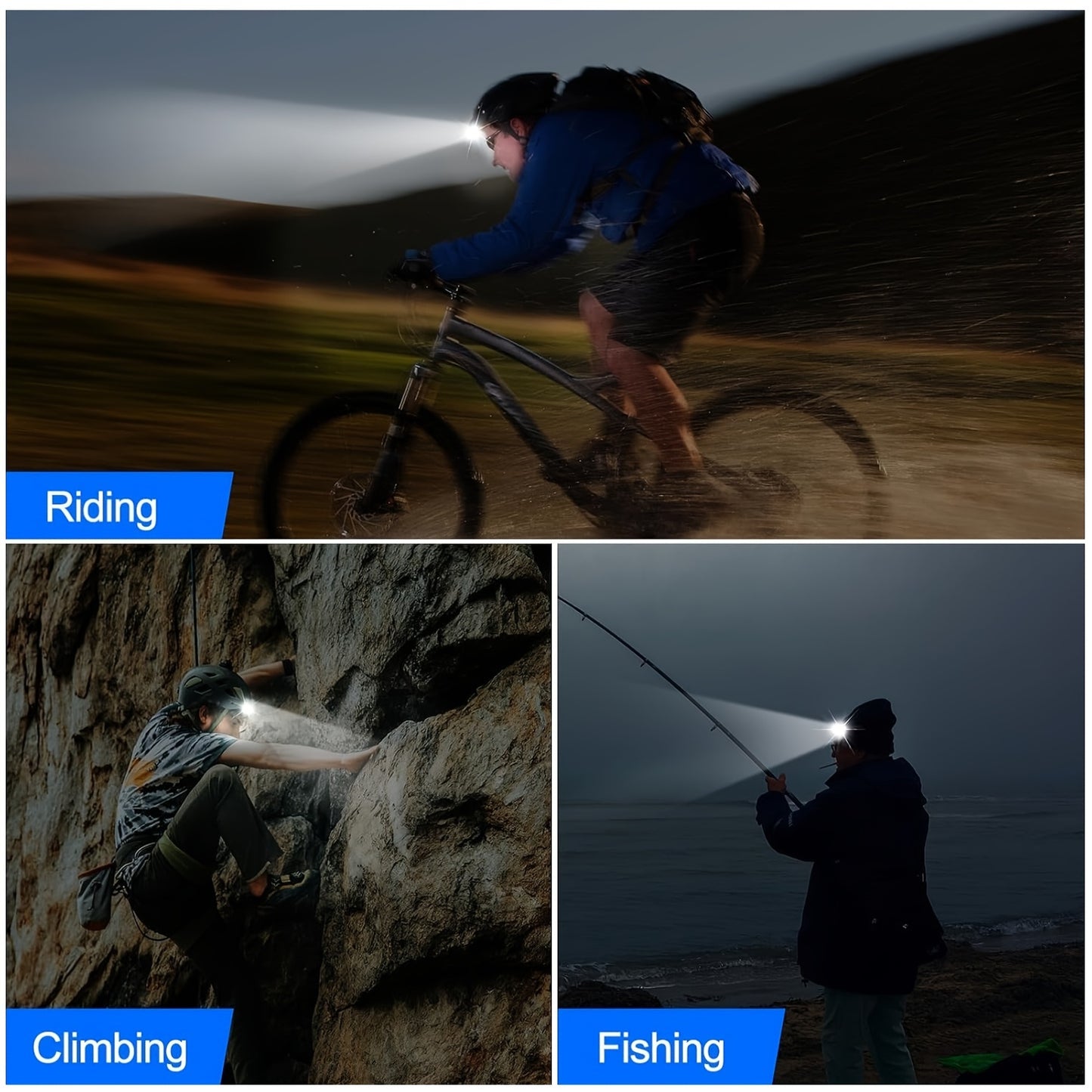Solar-Powered LED Baseball Cap Headlamp