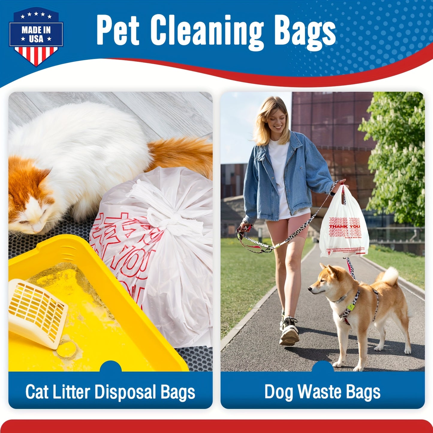 100pcs Heavy-Duty High Quality Reusable Shopping Bags