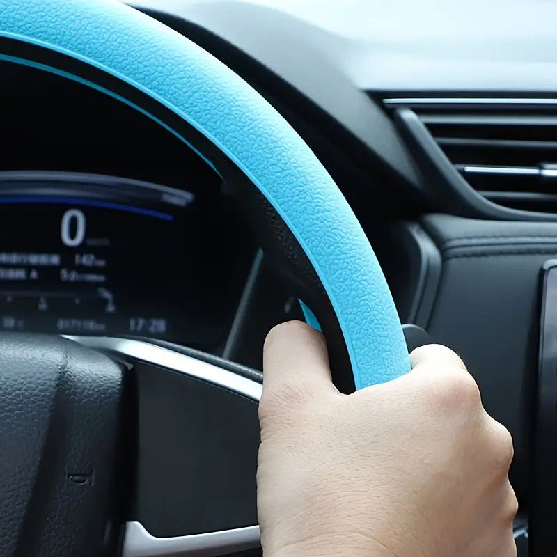 8pcs Ultra-thin Silicone Anti-slip Car Steering Wheel Protective Cover