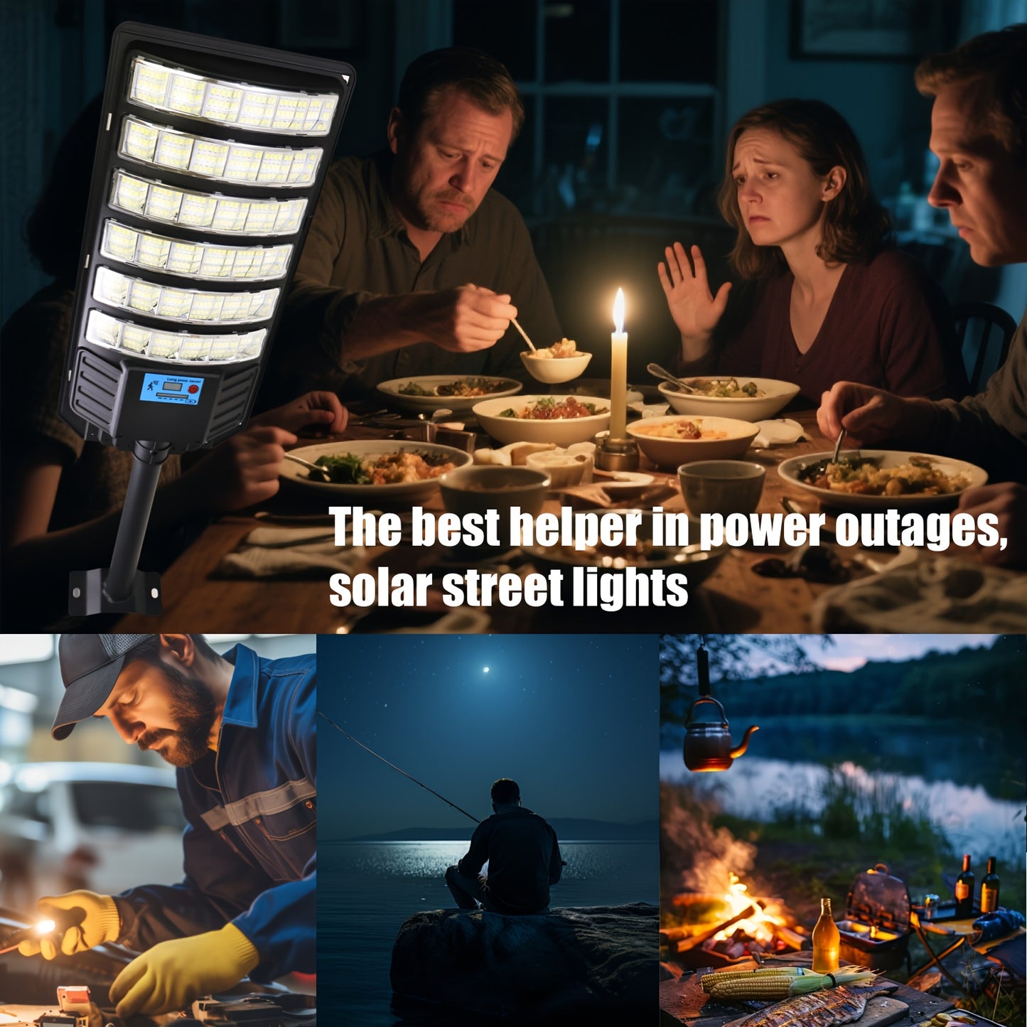 Extra Large Outdoor Solar Wall Light