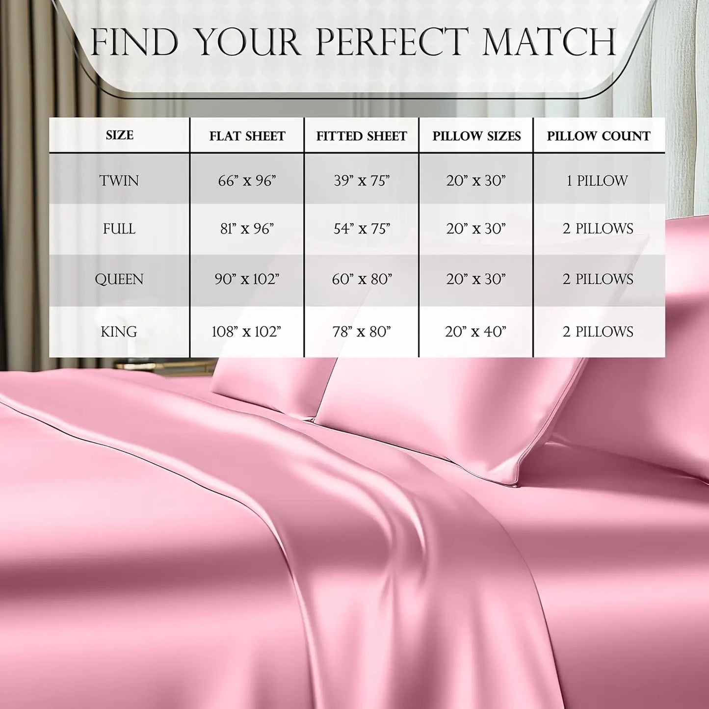 4pcs Cooling & Silky Satin Sheet Set