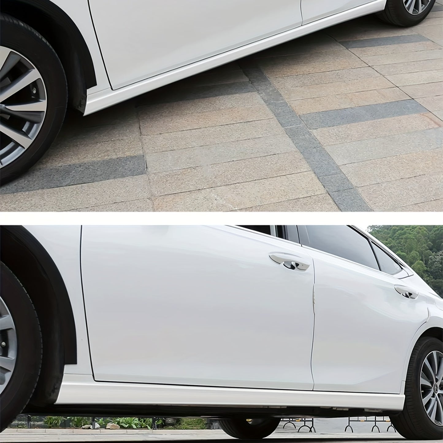Universal Fit Rubber Car Side Guards - Anti-Scratch & Impact Protection