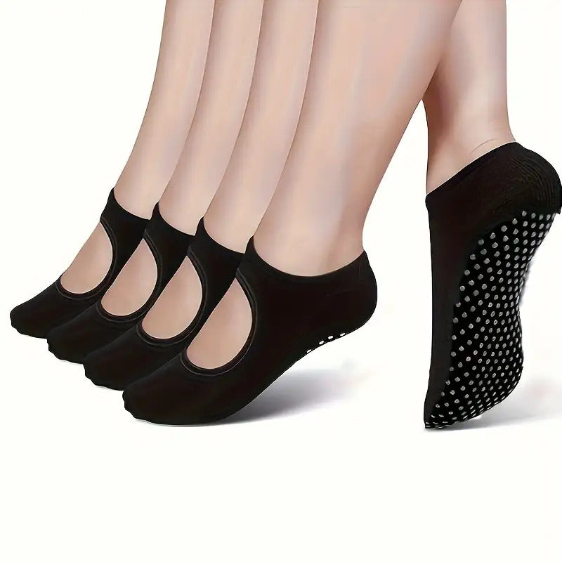 5 Pairs Anti-Slip Women's Professional Yoga Socks