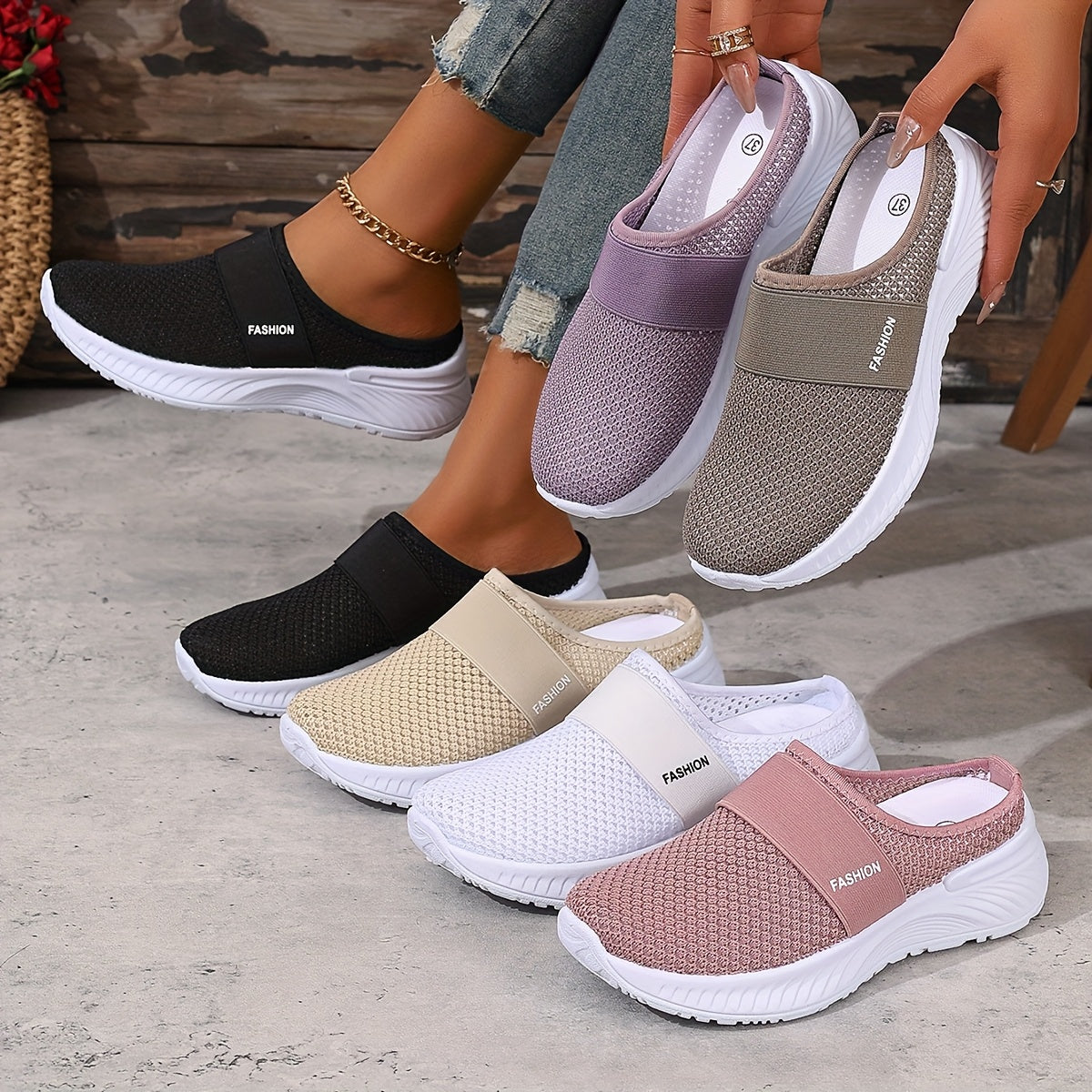 Summer Breathable Mesh Upper Shoes