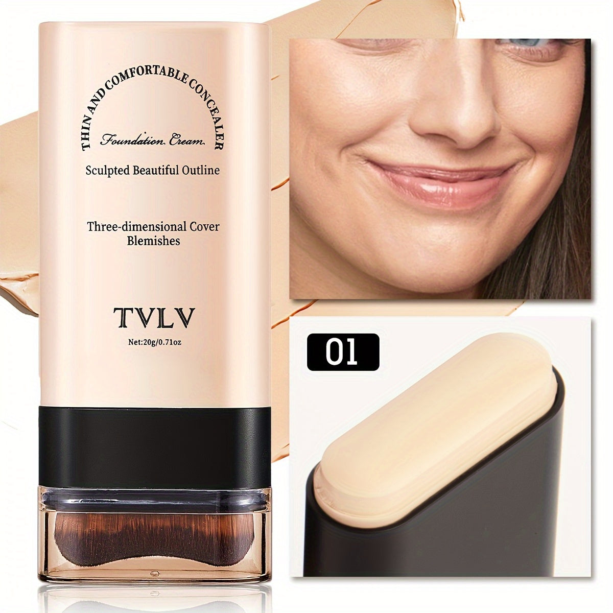 Two In One Concealer Foundation Make-up Stick