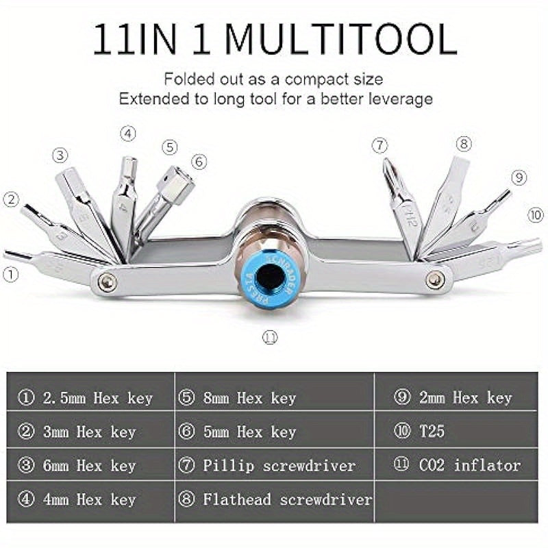 Bike Tool Mini 11 in 1 Multi-Tool