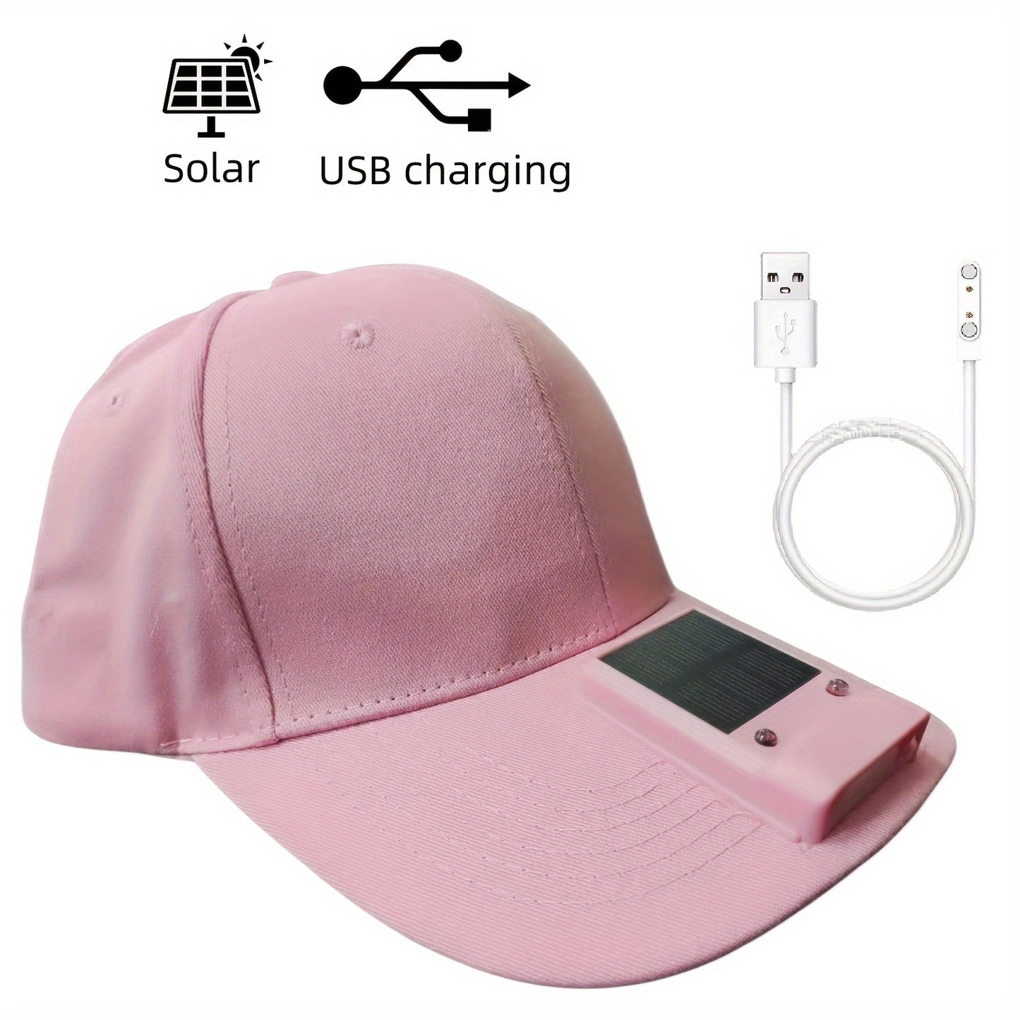 Solar-Powered LED Baseball Cap Headlamp