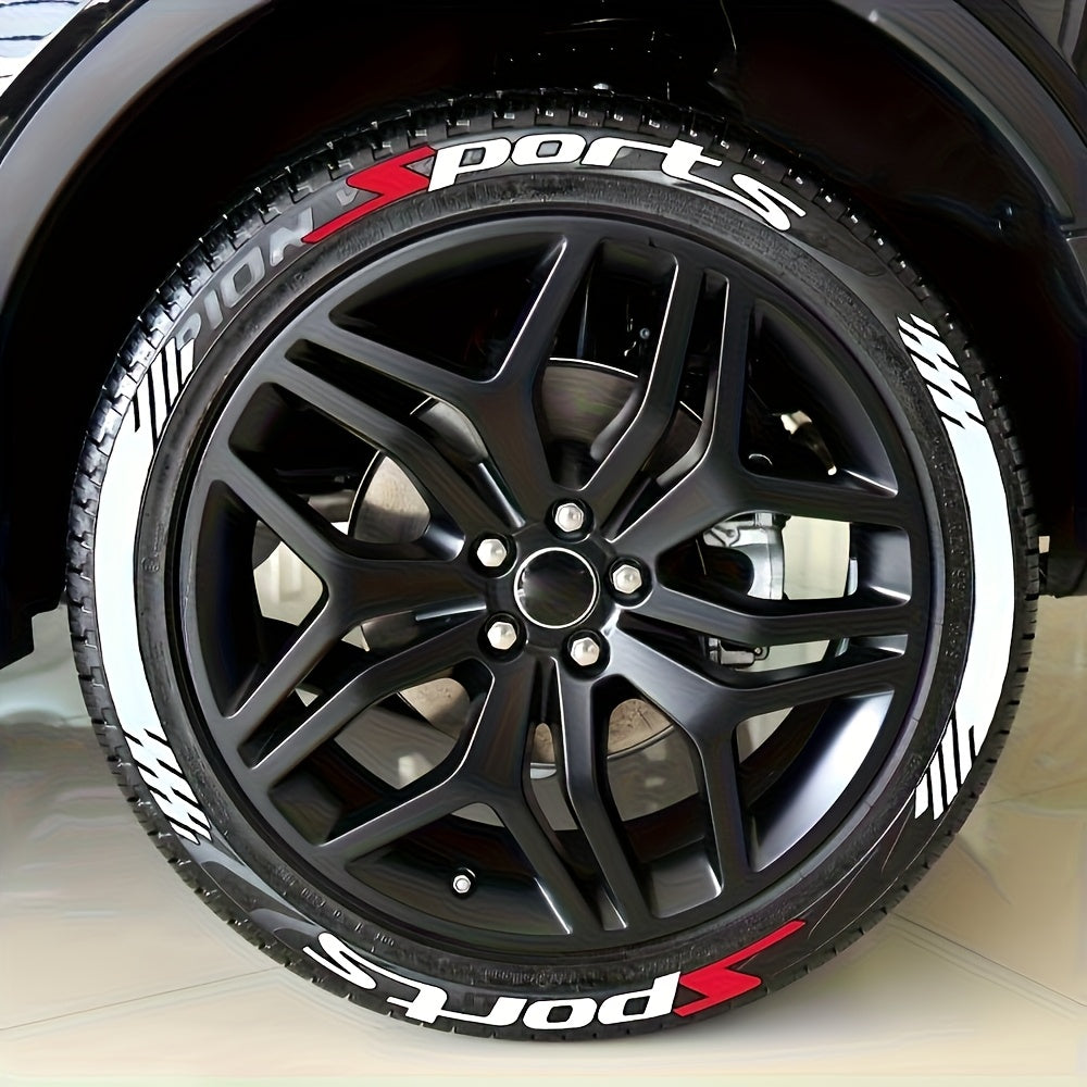 8pcs for Four Tires SPORTS Sticker for Car Wheel Styling