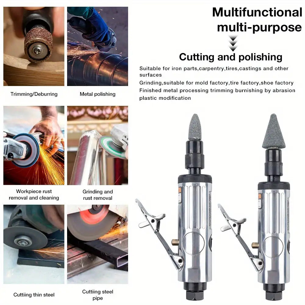 Heavy-Duty Compact Air Die Grinder with Accessories