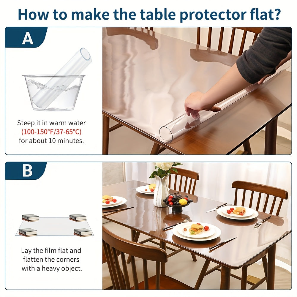 1pc 1.0mm Thick High Quality & Transparent PVC Table Protector