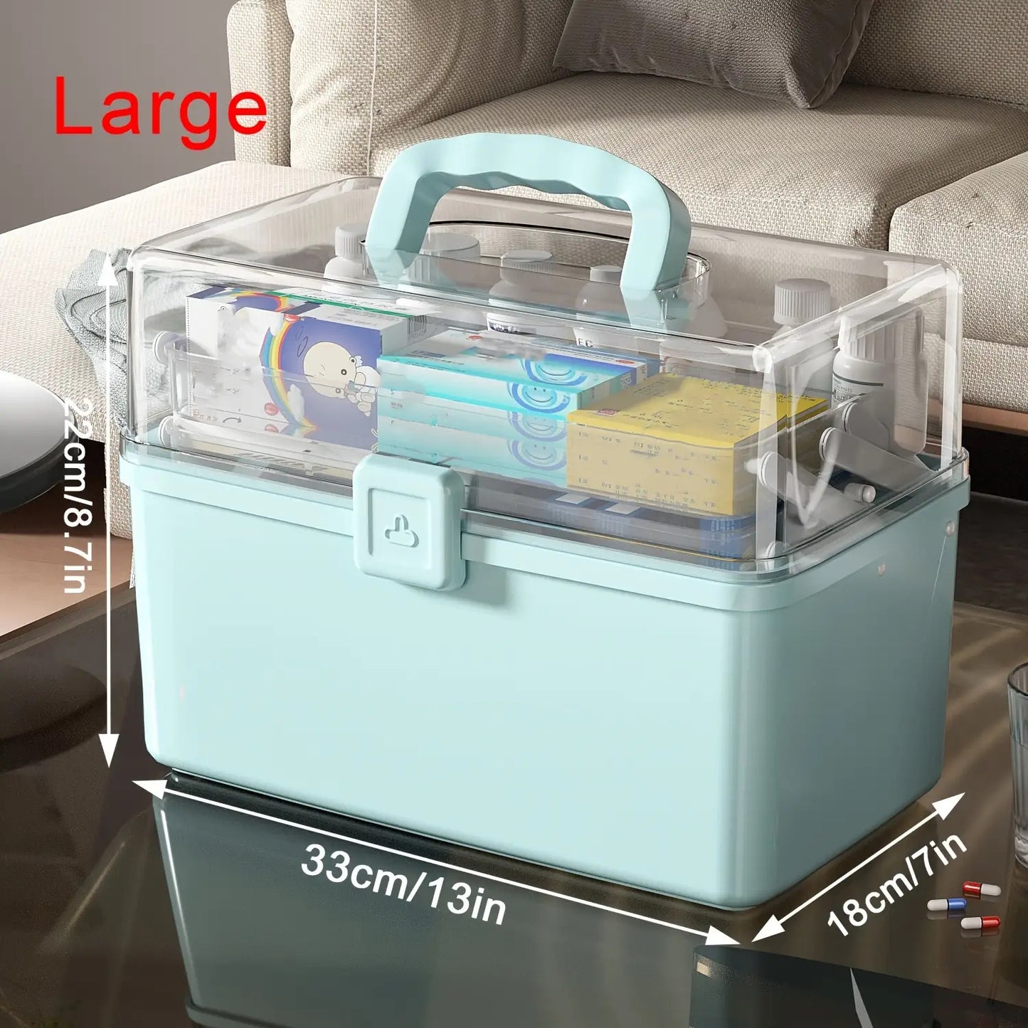 Three-Layer Household large-capacity Medicine Box