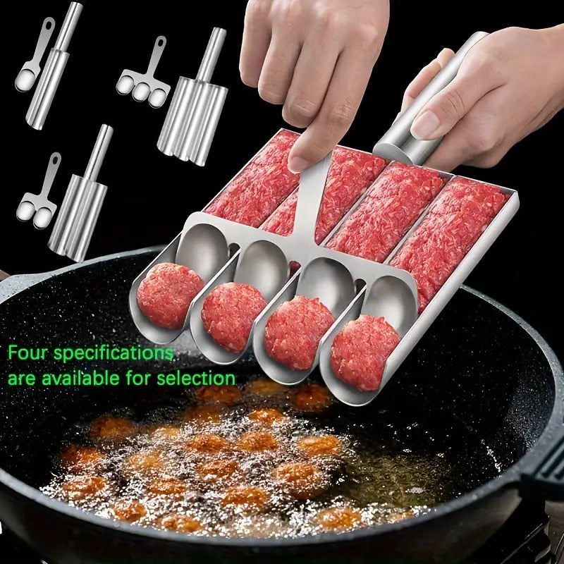 2pcs Stainless Steel Non-Stick Meatball Maker Set