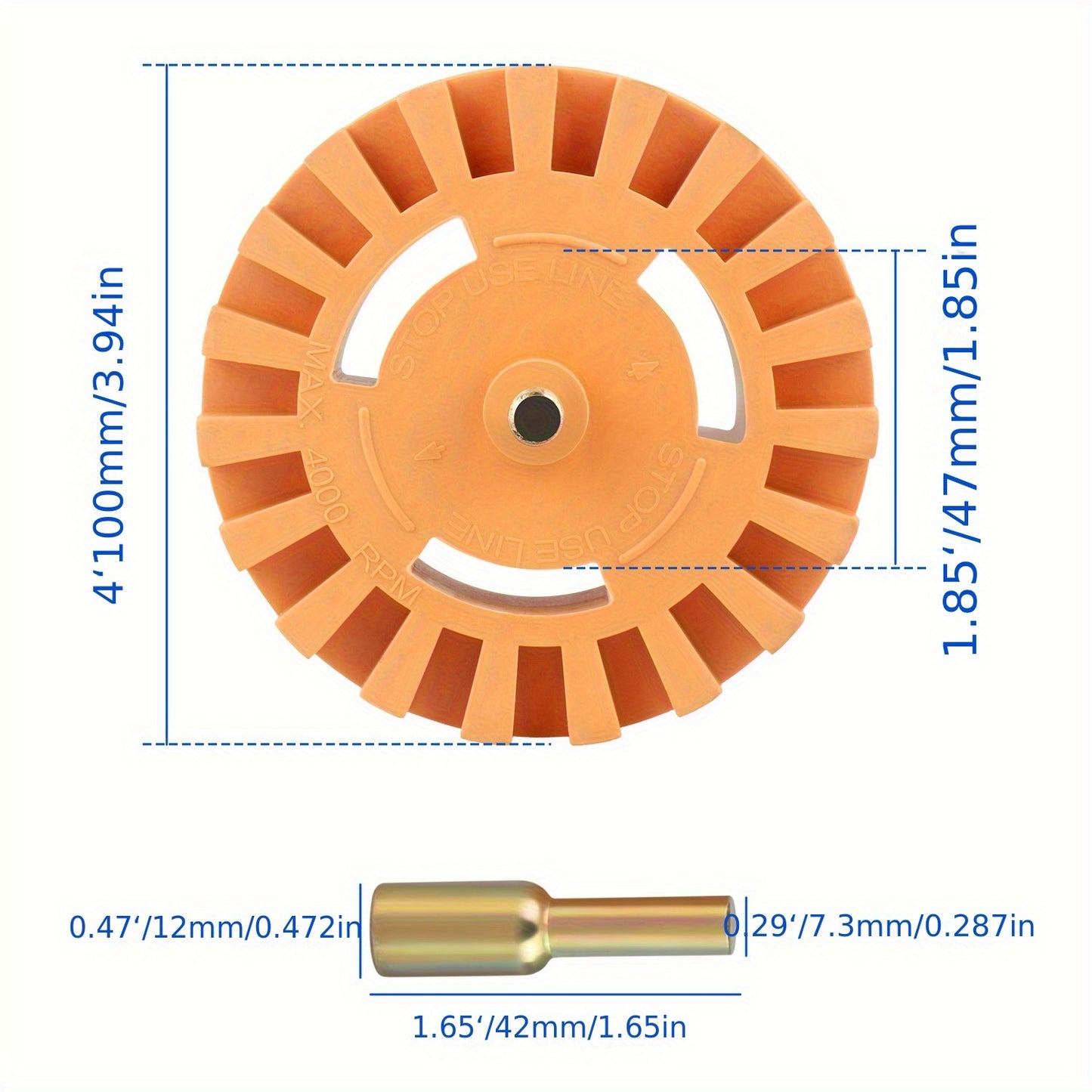 4-Inch Automotive Rubber Removal Wheel