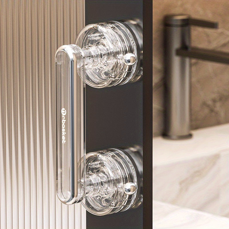 Suction cup glass door handle