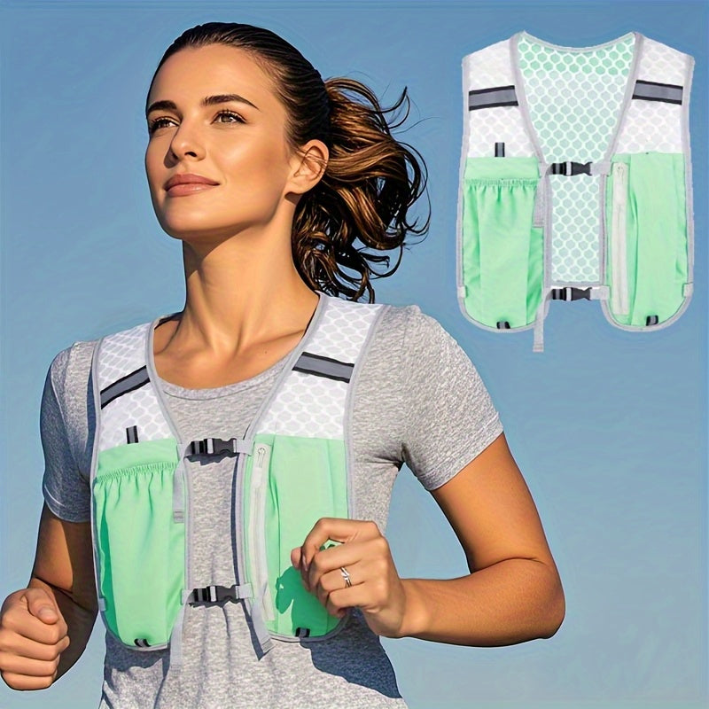 Unisex Lightweight Sports Vest with Phone and Water Bottle Pockets