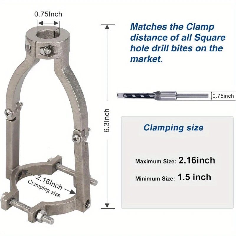 Square Hole Drill Bit Adapter Mortising Attachment