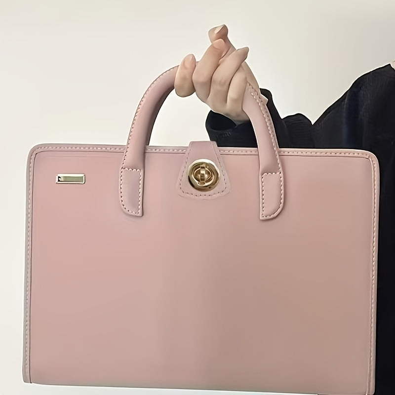 Stylish Pink PVC Laptop Bag