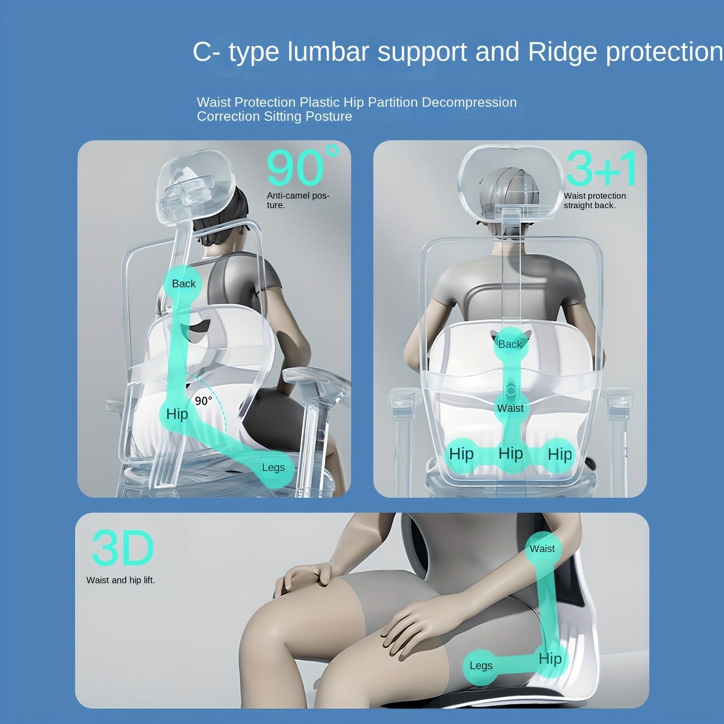 Adjustable Lumbar Support Pad – Posture Corrector
